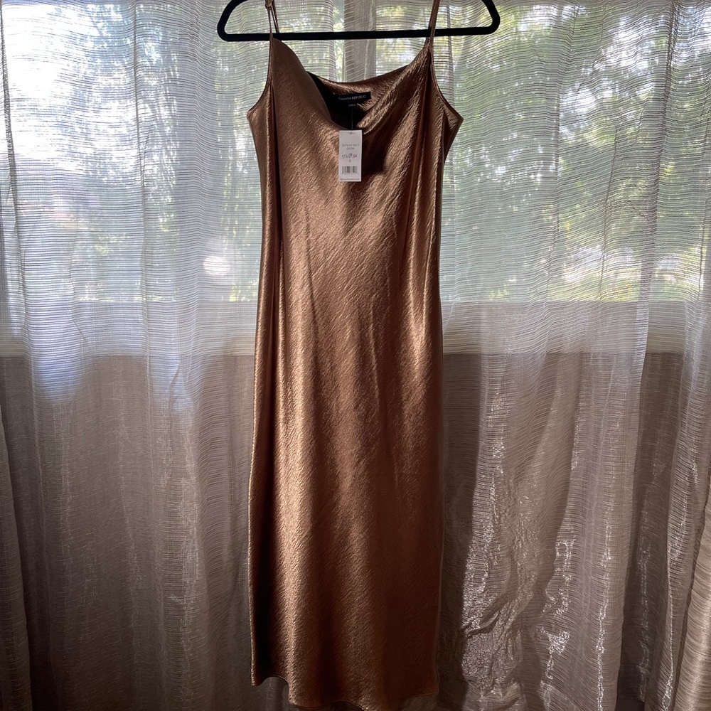 Gold shimmer banana republic dress